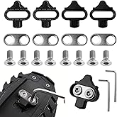 OMASUNB Bike Cleats, Compatible with Shimano SPD & Look X-Track Pedals for Spinning, Indoor Cycling, and Mountain Biking, Comes with disassembly Tools, Top Power Transfer, Customizable Stability