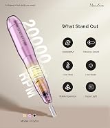 MelodySusie PC120I Nail Drill 20000RPM E File Rose Compact Portable view 4
