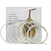 Oud Strings Set 12 Strings Nylon and Silver Plated Copper Alloy Professional Oud Instrument Strings for Middle