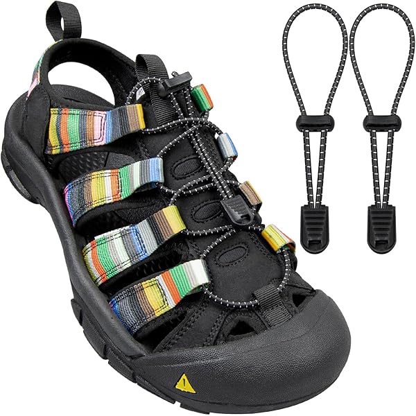 Amazon.com: 2 Pairs Elastic Shoelaces for Keen Newport Water Sandal No Tie  Shoe Laces Replacement Stretchy Bungee Strings(Color:Black,Size:33Inch) :  Clothing, Shoes \u0026 Jewelry