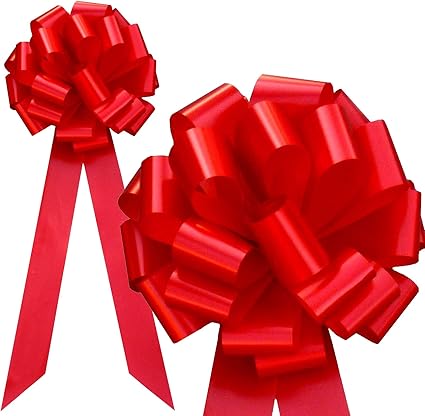 Amazon Com Big Decorative Red Ribbon Pull Bows With Long Tails