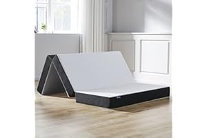 S SECRETLAND Folding Mattress, 6 inch Tri-fold Memory Foam Mattress Topper with Washable Cover, Foldable Mattress Topper for Camping, Guest - Queen Size, 78" x 58" x 6"