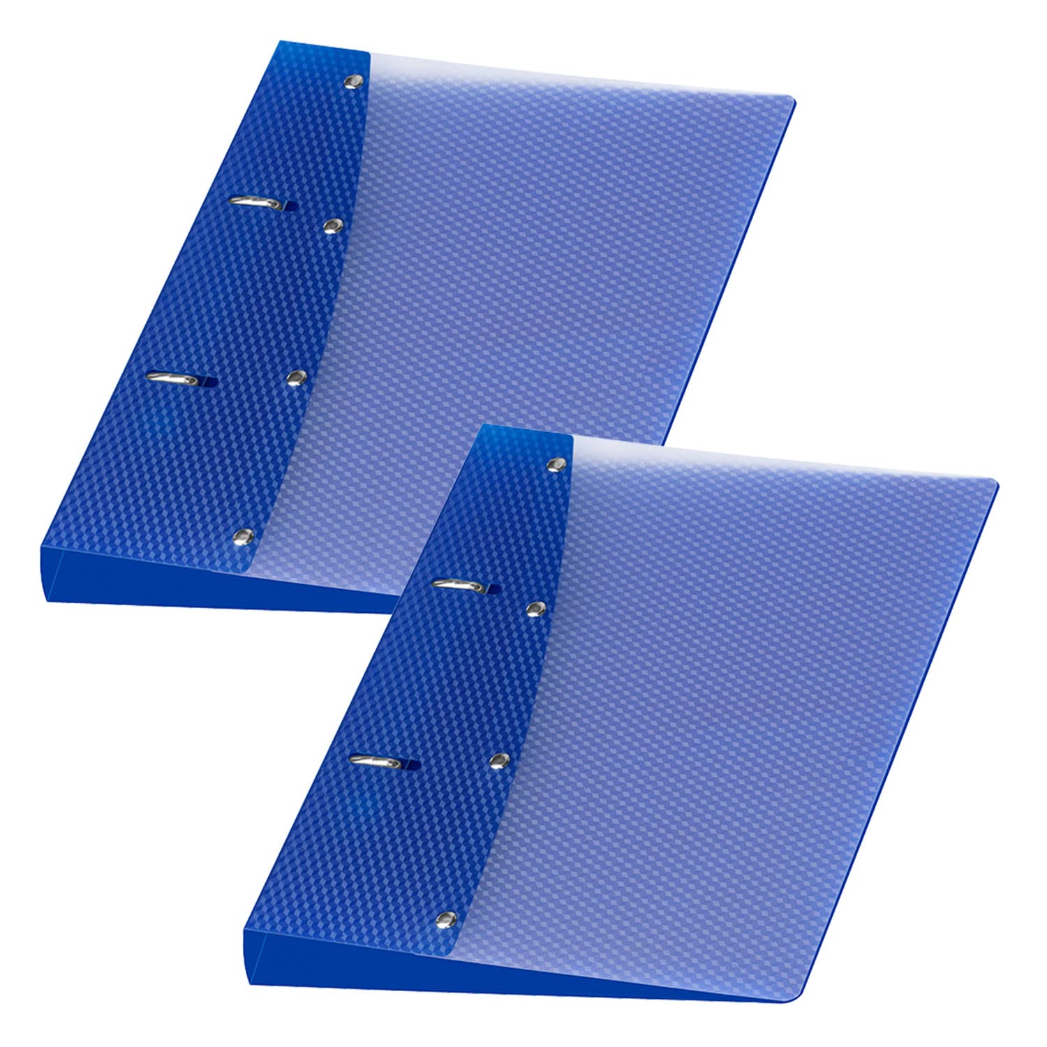 VELOFLEX A115145 Diamond Ring Binder DIN A5 Pack of 2 Blue Filling Height 20 mm Ring Binder with 2 Ring Mechanism