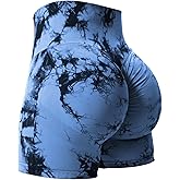 YEOREO Women High Waist Workout Yoga Gym Smile Contour Seamless Cycling Shorts