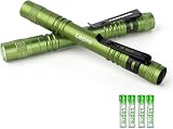 Lepro LED Torch Pen Light 2 Pack Battery Powered 3 Modes IP44 Green