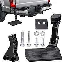 Retractable Rear Bed Step for Dodge Ram Vehicle 1500 2500 3500 2009-2022 (Not Compatible with Dual Exhaust and Ecodiesel), Re