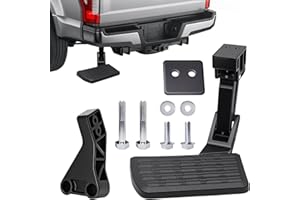 Retractable Rear Bed Step for Dodge Ram Vehicle 1500 2500 3500 2009-2022 (Not Compatible with Dual Exhaust and Ecodiesel), Re