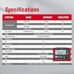 Digital Earth Ground Resistance Tester HT2302