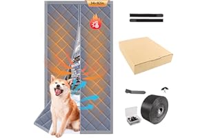ZEIWEO Magnetic Thermal Insulated Door Curtain Fits Door Size 32" X 80" Insulated Door Cover Blanket Insulation Cover Oxford Cloth Thicken Cotton to Keep House Warm as Temporary Door to Soundproof