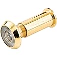Prime-Line U 9893 Door Viewer, 1/2 In. x 180 Degree, Solid Brass Housing, Plastic Lens, Polished Brass Finish (Single Pack)