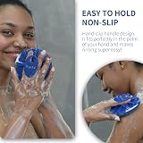 BEAUTAIL Silicone Body Scrubber Blue Exfoliating Shower Brush Hygienic view 4