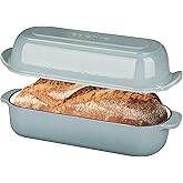 EDGING CASTING Enameled Cast Iron Loaf Pan with Lid, Bread pan, Dutch Oven Bread pan for Homemade Sourdough Bread Baking, 12.5x5.5 inch, 5qt, Seasalt