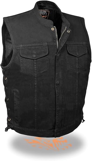 motorcycle denim vest