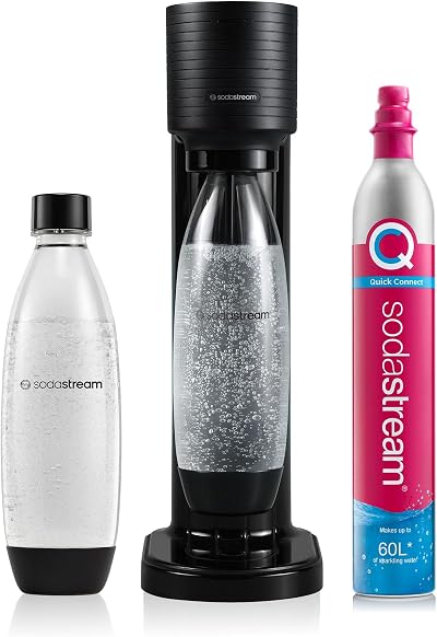 Sodastream Gaia Manual Sparkling Water Maker Cordless 1 L Bottle Black