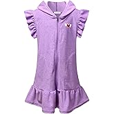 Perfashion Swimwear Cover Up for Girls Terry Swim Cover Ups Hooded Kids Zip-up Cover-ups
