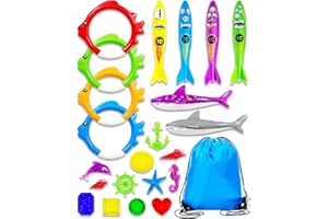 Pool Toys for Kids Ages 4-12, Swimming Underwater Diving Toys, Summer Training Swim Gift Set 22 Pcs (Tz-22 Pcs)