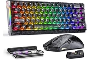 ATTACK SHARK R68 HE&R11 Ultra Carbon Fiber Gaming Keyboard and Mouse Combo,8000Hz Rapid Trigger Wired Keyboard,0.005mm RT Acc