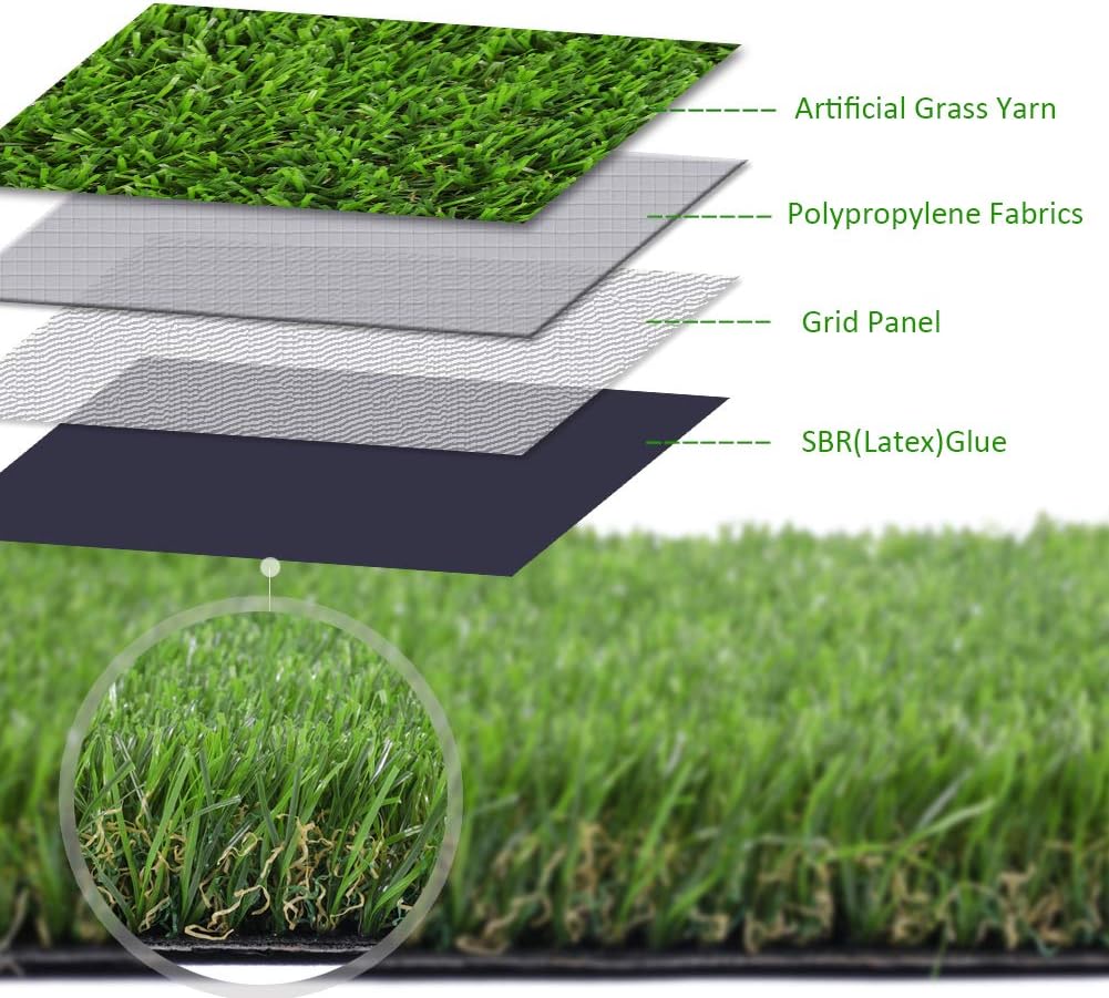 Amazon Com Artificial Lawn Synthetic Turf Artficial Grass For Dog Pet Area Indoor Outdoor Landscape 2 X4 Dark Green Garden Outdoor