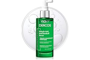 Dercos Salicylic Acid Anti-Dandruff Treatment, Scalp Treatment Targets Dandruff Symptoms & Leaves Head Feeling Hydrated & Soothed, Serum Provides Flake & Itch Relief, 3 Fl. Oz.