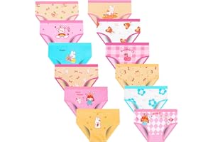 Toddler Girls Underwear with 12 Packs Panties Assorted Briefs
