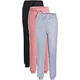 Victory League Girls Sweatpants, 3 Pack Joggers, Sweat Pants 7-16