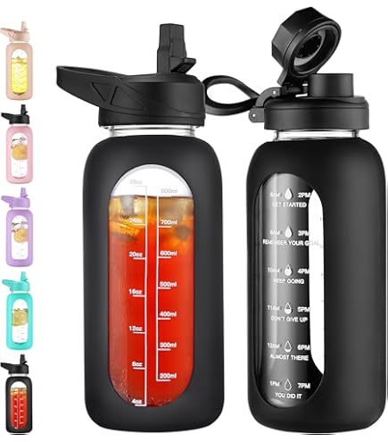 Bottiglia in vetro borosilicato tappo in silicone Balvi Cuore 1,2 L