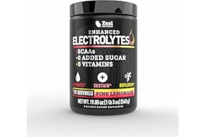 ZEAL NATURALS Enhanced Electrolyte Powder (Pink Lemonade | 90ct.) w/ 0 Sugar +BCAAs +B-Vitamins Electrolyte Supplement w Potassium Zinc & Magnesium for Hydration - Keto Electrolytes