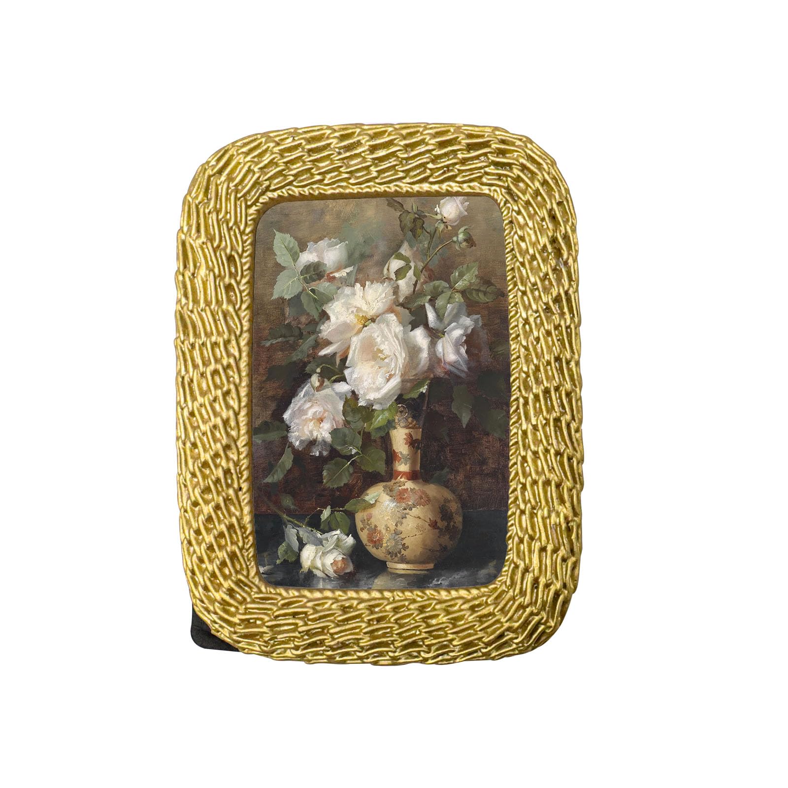 Photo 1 of Meprotal Vintage Picture Frame 3.5x4.72 Inch Gold Resin Photo Frame Tabletop Wall Hanging Photo Frame for Home Decor