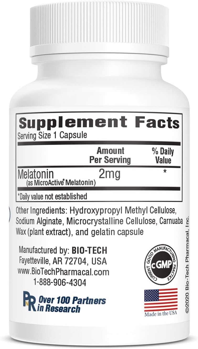 Amazon Com Bio Tech Pharmacal Melatonin Sr 2mg Health Personal Care