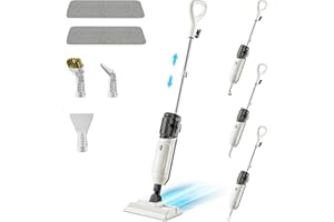 WOTASTE Steam Mop, MultiPurpose Steam Cleaner for Home with Handheld Steamer Mops Accessories Pet Steam Mop Cleaner for Floor Cleaning, Hardfloor, Tile for Whole Home Use