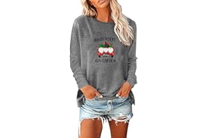 GENERIC Womens Long Sleeve Tee Shirt 2024 Trendy Raglan Long Sleeves T-Shirts Solid Color Christmas Graphic Tees Pullover Tops