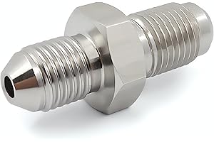 K-MOTOR PERFORMANCE M10x1.0 to 3AN Straight Male Fitting Adapter "Stainless Steel" (M10-AN3)