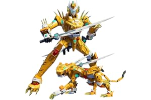 Wenbeier Animal Transforming Robot Toys Tiger Leopard Action Figure for Kids Deformation Robot for Boys & Girls Ages 6-12