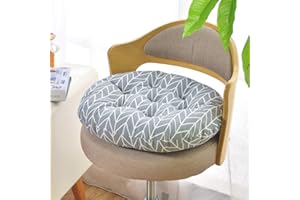 vctops Bohemian Soft Round Chair Pad Garden Patio Home Kitchen Office Seat Cushion Grid Blue Diameter 16"