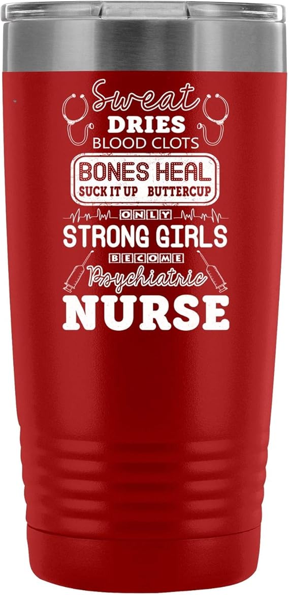 Psychiatric Nurse Tumbler Travel Mug, Funny