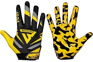 Beast AT Least Youth Football Gloves, Sticky Wide Receiver Gloves for Kids & Adults, Flag Football Gloves with Enhanced Silicone Grip for Men Women, Breathable Football Gloves