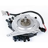 MAS Ignition Distributor with Cap &amp; Rotor Compatible with Optispark LT1 Chevy Camaro Caprice Corvette Buick Roadmaster Pontiac Firebird V8 5.7L Replacement for 1104032 KA-GM8381 DST109