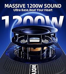 Upgraded 10" 1200W Slim Under Seat Powered Car