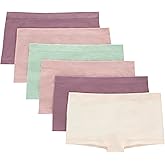 Hanes Tween Girls Underwear, Seamless Girls Panties, Boyshort & Hipster, Assorted Colors, 6-Pack