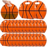 AKAIXI 24pcs 3.5 Mil Sealed Basketball Snack Bags for Training Snack Bag | Reusable Stand-Up Basketball Goodie Bags with Handles for Team Game Day Supplies, Gifts for Basketball Lovers Players Coaches
