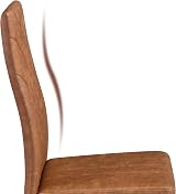 Yaheetech Set of 4 Dining Chairs Modern Faux Leather with Petal Back Retro Brown view 7