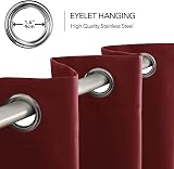 Deconovo Christmas Curtains 52x63 Eyelet Thermal Insulated Blackout Red 1 Pair view 6