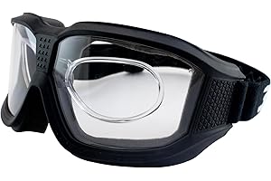 Epoch Eyewear Luca Over The Glasses Motorcycle Goggles Biker Anti-Fog Clear Lenses ANSI Z87.1 Safety Rated