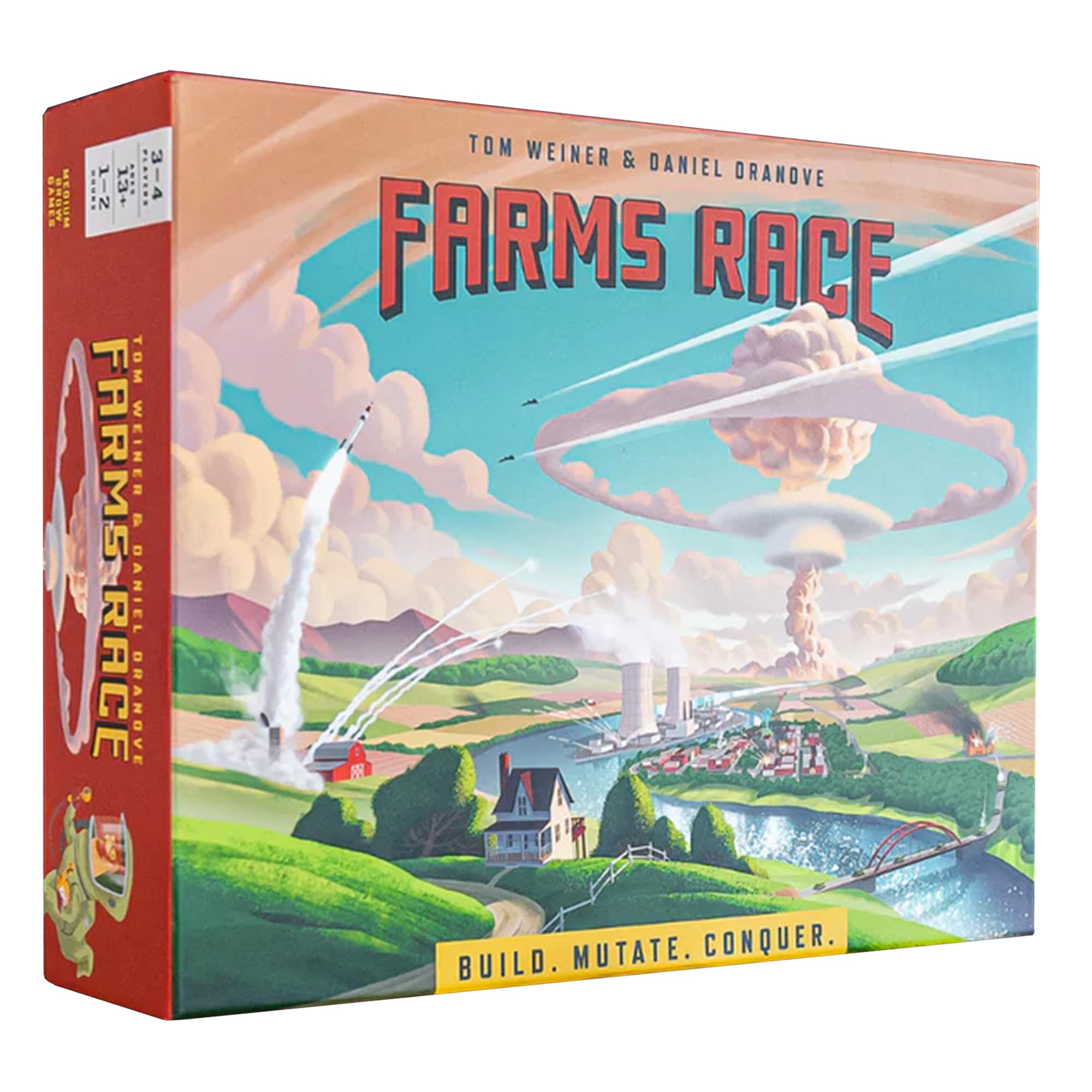 Photo 1 of Farms Race Standard Edition – Strategy Board Game for Adults and Family, 2–4 Players, 1-2 Hours, Resource Management, Area Control, and Asymmetric Powers w/Nuclear Farm Animals, Great for Game Night