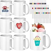 42 Pcs Make Your Own Christmas Mugs Design Your Own Personalized Coffee Mug Kit Include 6 Pcs 11OZ Ceramic Paintable Mug&Colorful Paint Pens for DIY Tea Coffee Cup Great Craft Project Christmas Gifts
