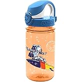 Nalgene Sustain Tritan BPA-Free Kids On The Fly Water Bottle Made with Material Derived from 50% Plastic Waste, Leak Proof, Durable, BPA Free, Carabiner Friendly, Reusable, 12 oz