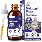 WAGSOLOGY Cat Melatonin Drops, Liquid Melatonin for Cats for Grooming, Travel and Vet Visits, Calming Cat Sedative for Grooming, Cat Sleep Aid, Cat Melatonin Treats