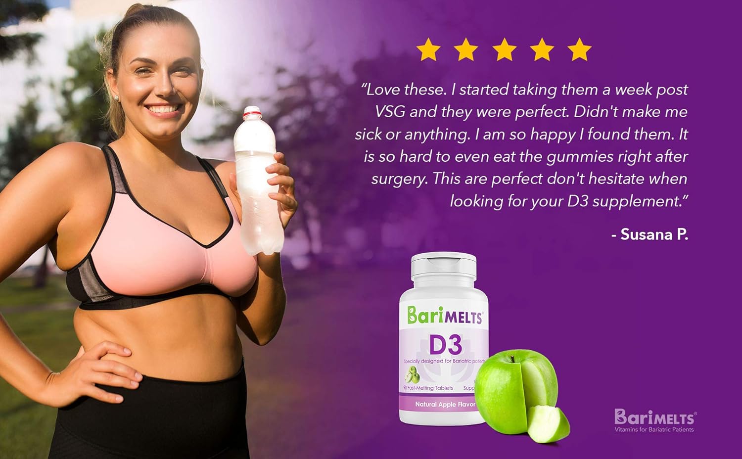 BariMelts D3, Dissolvable Bariatric Vitamins, Natural Apple Flavor, 90 Fast Melting Tablets: Health & Personal Care