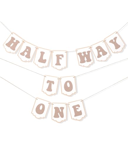 Half Way To One – Bannière « Happy 1-2 Birthday » Pour Bébé