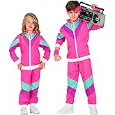 galeeup Unisex Boys 80s Tracksuit Kids Girls Retro Sportswear Hip Hop Costume Top Pants Sets Dance Outfit